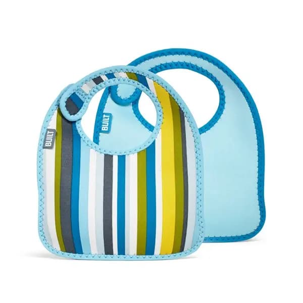 Built Sliniak Mess Mate Baby Blue Stripe 2 st
