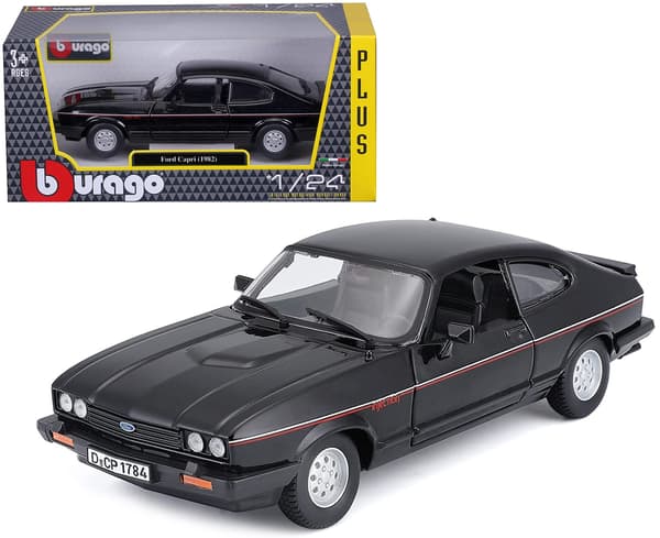 *BBURAGO metall., 1:24, Ford Capri, 1982, Svart