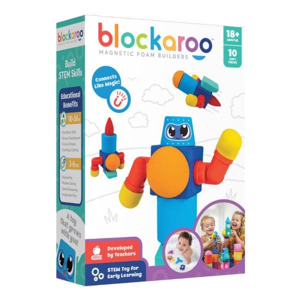 Blockaroo Litet Robotset 10 delar. Magnetiska kuddar