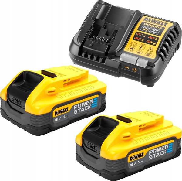 DEWALT AKKULATURI DCB1104 +2x5,0AH POWERSTACK DCB1104H2