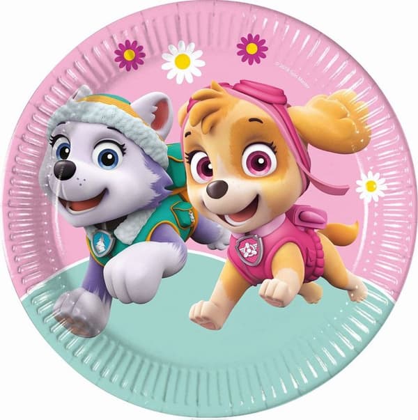 Paw Patrol papperstallrikar 23cm 8st Godan