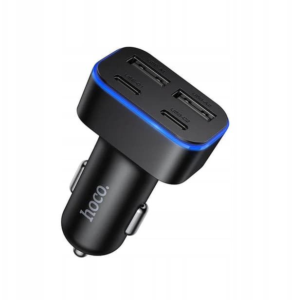 Hoco autolaturi 2x USB A + 2x USB C QC3.0 PD 42W Z63 musta