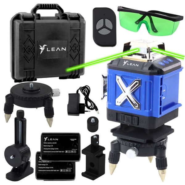 4D-lasertaso 16 linjaa kotelo 2 paristoa sininen