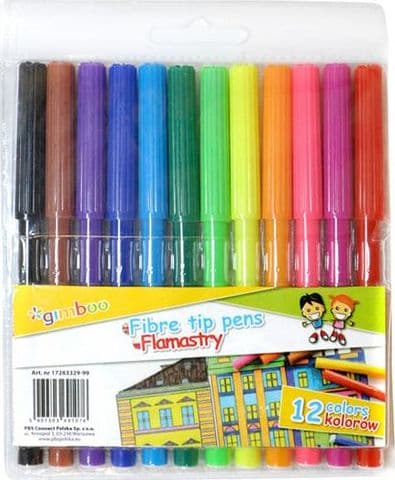 Filtpennor 12 färger