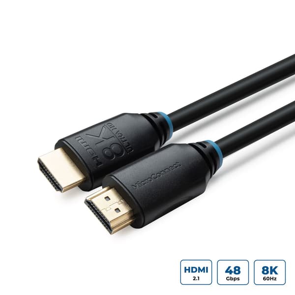 MicroConnect HDMI-kabel 8K, 3m Stöder 2.1 8K@60Hz, 4K@120Hz Guldpläterade kontakter, Koppar