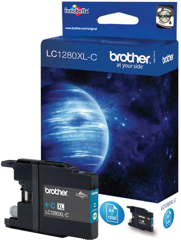 Brother Blækpatron LC-1280XLC - Cyan