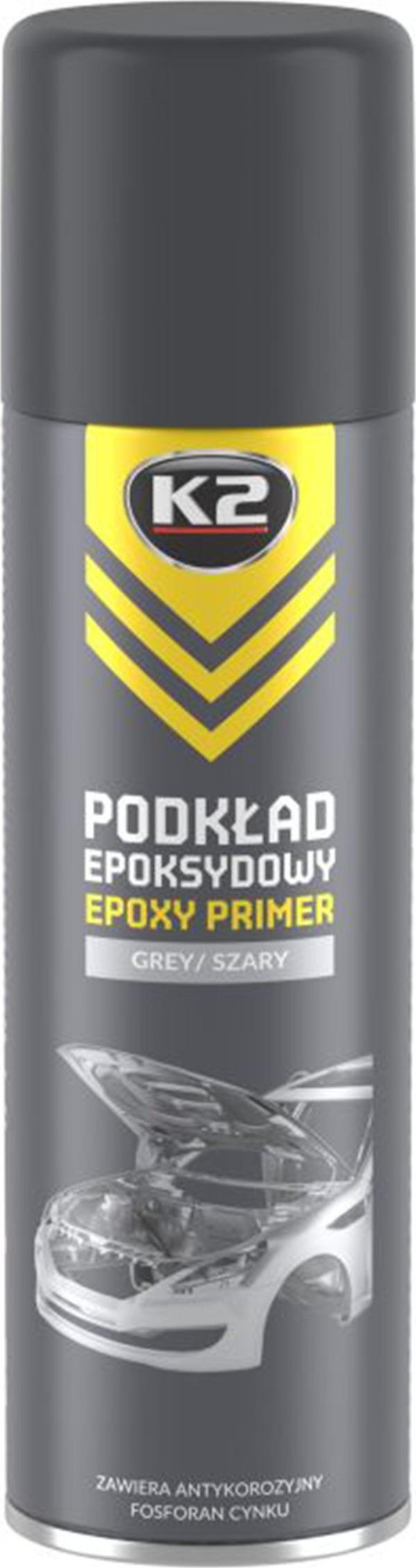 K2 EPOXY GRUNDER GRÅ 1K SPRAY 500ML