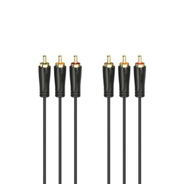 Kabel Hama RCA (Cinch) x3 - RCA (Cinch) x3 3m sort (002051510000)