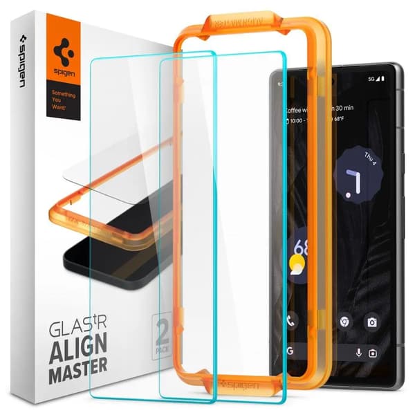 HÄRDAT GLAS Spigen ALM GLAS.TR 2-PACK GOOGLE PIXEL 7A KLAR