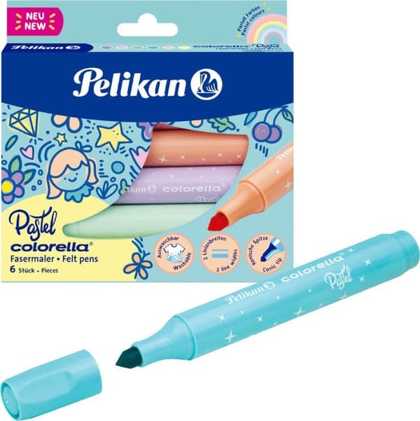 Colorella Pastel tuschpenne 6 farver