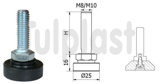 SVÄNGFOT SR 02 FI 25 M8*30 766