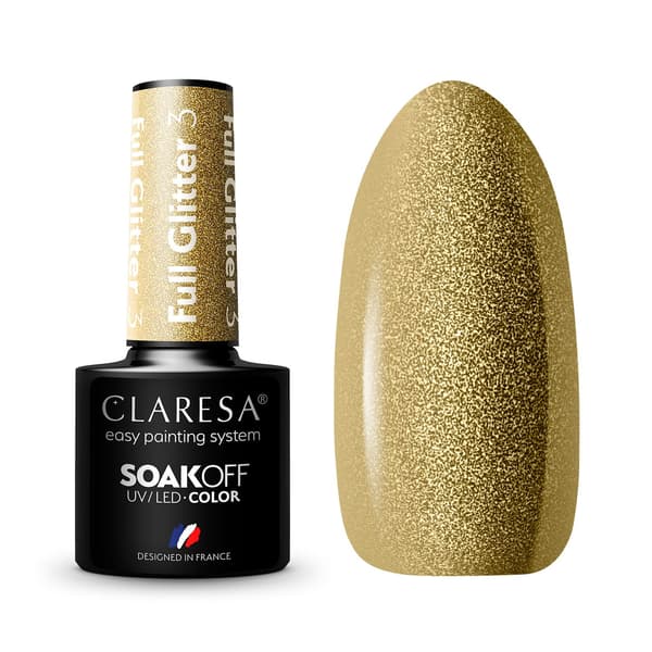 CLARESA Gel polish FULL GLITTER 3 -5g