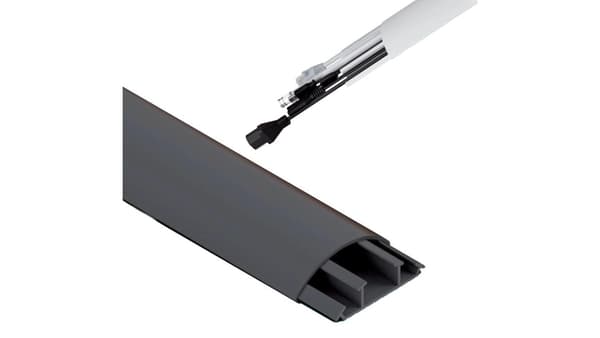 Gulvinstallationsbakke LPO, 2000x50x15 mm, grå