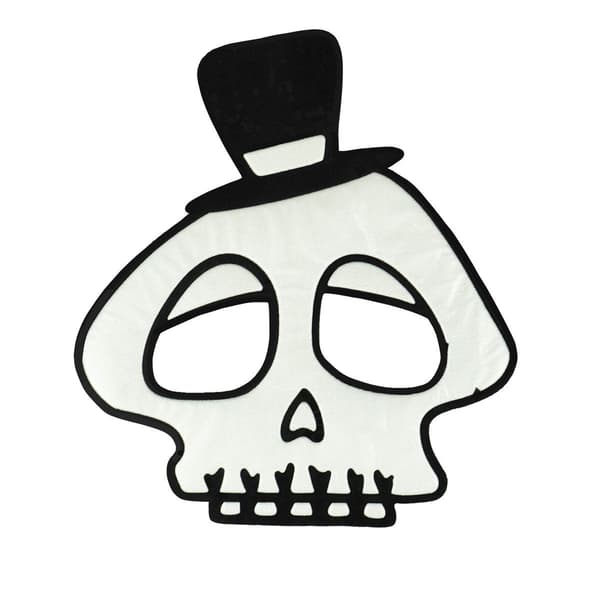 Halloween-pääkallonaamio, jossa on nukkapinta