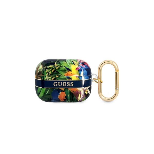 Guess GUAPHHFLB AirPods Pro Cover blå/blå Flower Strap Collection