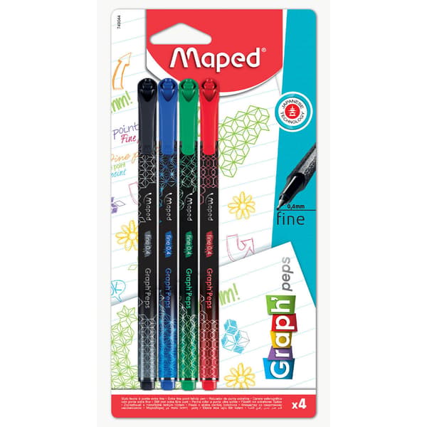 Graph Peps Deco fineliner 4 farver MAPED