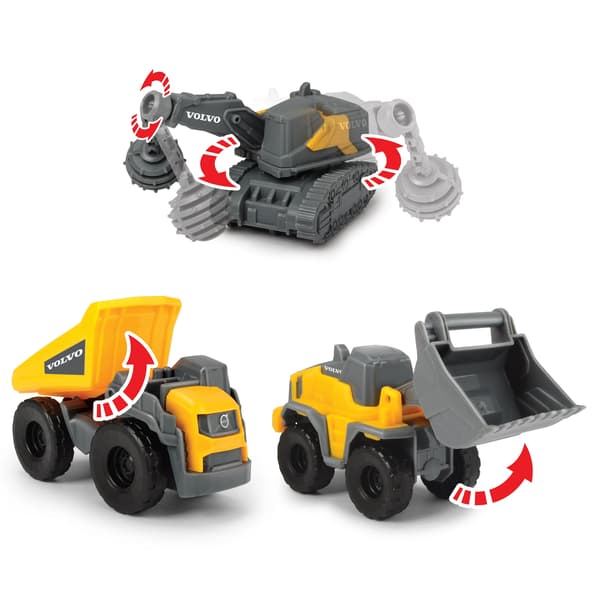 Byggfordon Volvo 3-pack Vält, Dumper, Grävmaskin