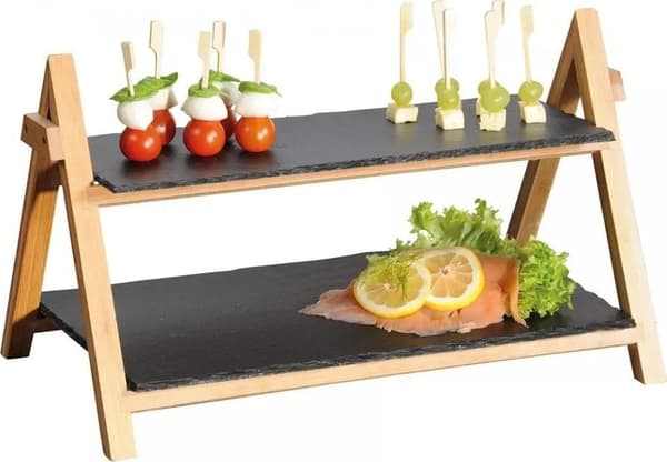 Kesper Bambus Serveringsfad, Skifer, Kesper