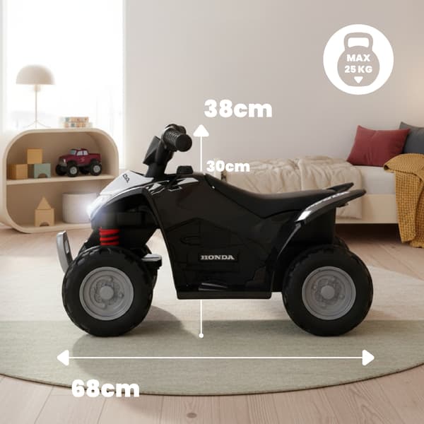 Batteridrevet bil Quad Honda TRX sort