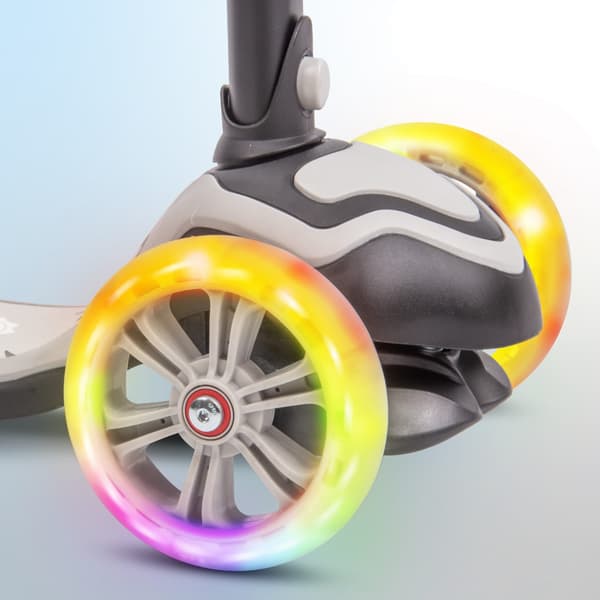 Flash 3in1 LED-tasapainoskootteri lapsille - pulveri harmaa