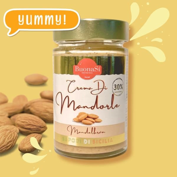 BuonaSí Mandelkräm 3×190g – 30 % Mandel (3-pack)