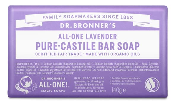 Dr. Bronner's Dr. Bronner's – Tvål i fast form, lavendel, 140 g