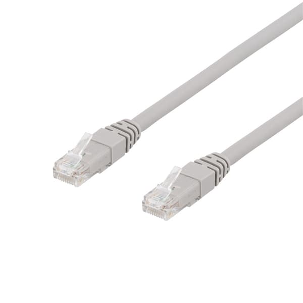 DELTACO U/UTP Cat6a patchkabel, LSZH, 2m, grå (TP-62AU)