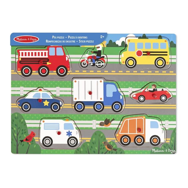 Melissa & Doug Puslespil af træ Køretøjer