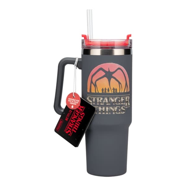 Paladone Stranger Things 5 isolert kopp med sugerør, 900 ml