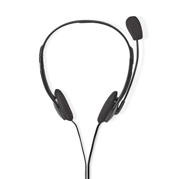 Nedis PC-headset | On-Ear | Stereo | 2x 3.5 mm | Fold-væk-mikrofon | Sort