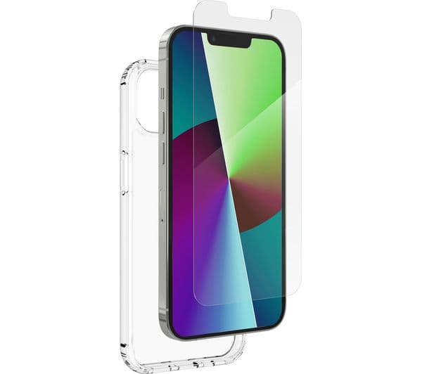 Defence Bundle pack: Transparent mobilskal + Skärmskydd till iPhone 13