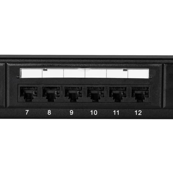 LogiLink Patchpanel 24-portar Cat6 för 19" rack U1 Svart