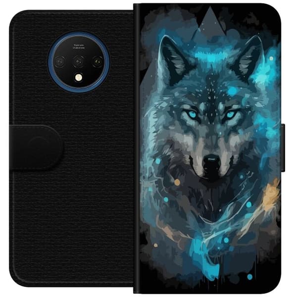 Tegnebogsetui til OnePlus 7T med Ulve motiv