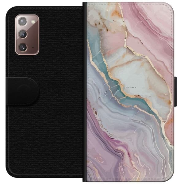 Tegnebogsetui til Samsung Galaxy Note20 med Marmor motiv