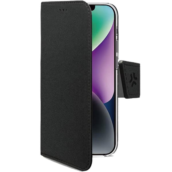 Celly Wally Wallet Case iPhone 17e / 16e Svart