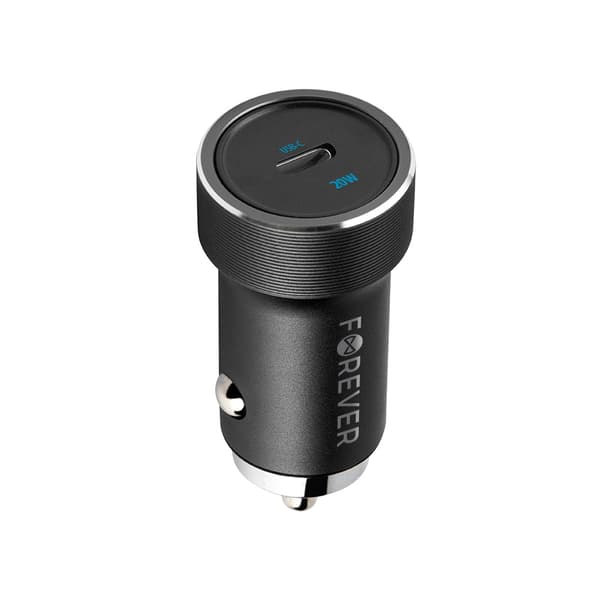 Forever CC-06 PD QC biloplader 1x USB-C 20W, sort