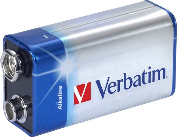 Verbatim batteri, 9V/6LR61, Alkaline, 1-pack