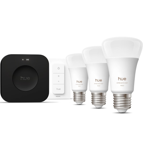 Philips Hue White & Color Ambiance Starterset 3xE27 + Bridge
