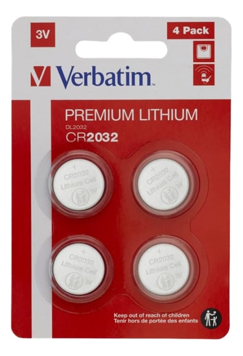 Verbatim LITIUMBATTERI CR2032 3V 4-PAKNING