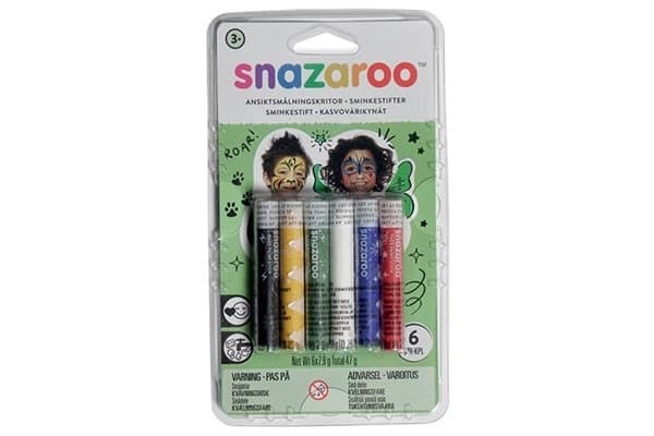 Snazaroo Ansiktsmalingspinner 6 stk, standardfarger