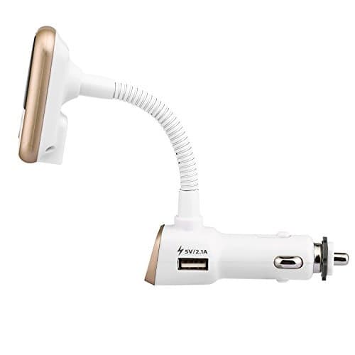 FM-sändare med Bluetooth-handsfree och billaddare (guld)