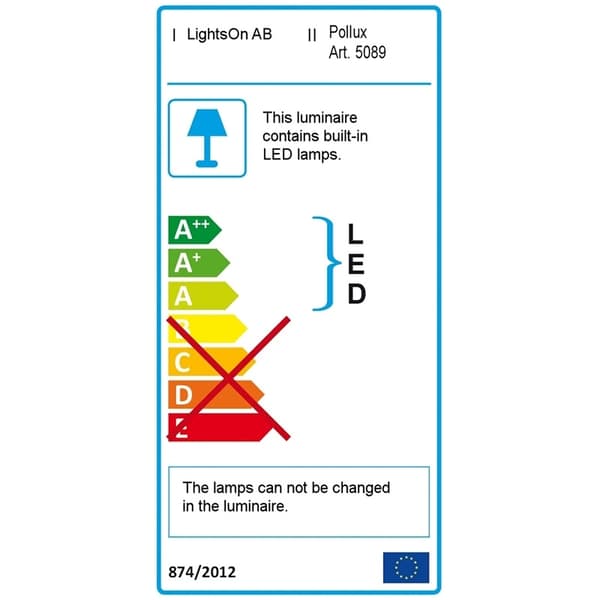 LightsOn Pollux Pollare Svart