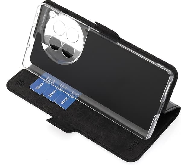 Wave BookCase beskyttelsesetui, OnePlus 12R, sort