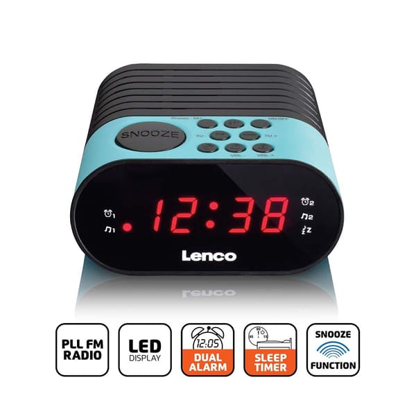 Lenco Klokkeradio Blå