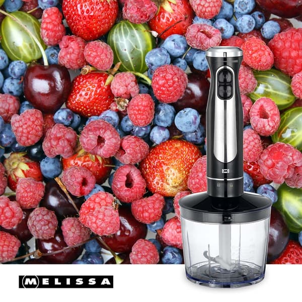 MELISSA Stavblender med hakker og piskeris 600W sort/rustfrit stål