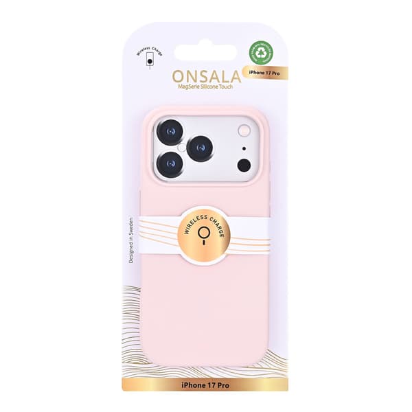 Onsala Mobilskal med Silikonkänsla Chalk Pink - iPhone 17 Pro