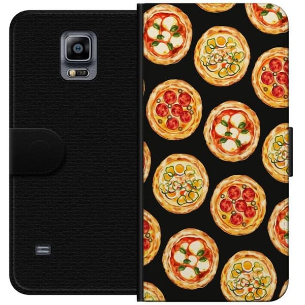 Tegnebogsetui til Samsung Galaxy Note 4 med Pizza motiv