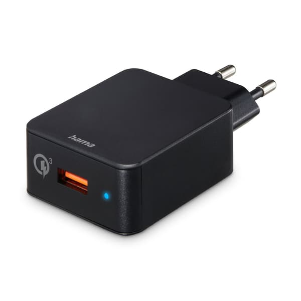 Hama Fast Charger 1x USB-A Qualcomm 19.5w Sort