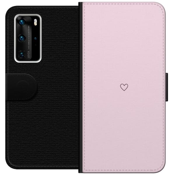 Tegnebogsetui til Huawei P40 Pro med Hjerte motiv