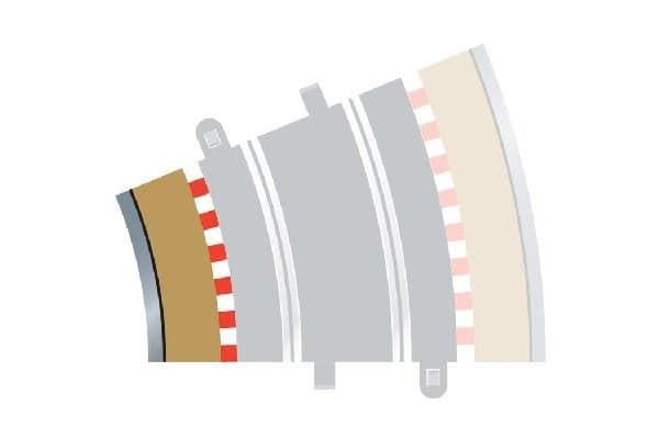 SCALEXTRIC Rad 3 inner borders & barriers (for C8204)